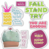 Inner Spark Custom-Cut Vinyl Affirmatie Stickers (Voorkant)