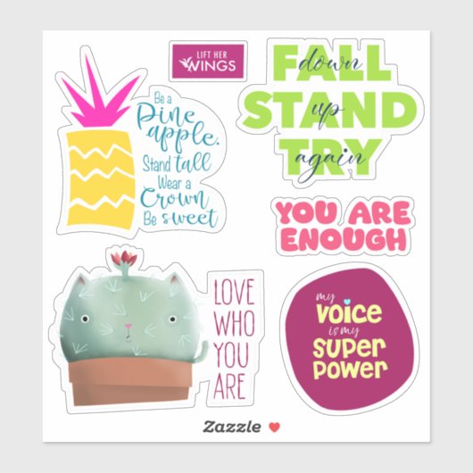 Inner Spark Custom-Cut Vinyl Affirmatie Stickers (Vel)