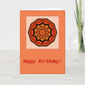 Inner Sun Passion Mandala Birthday Card Kaart (Voorkant)
