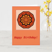 Inner Sun Passion Mandala Birthday Card Kaart (Gele Bloem)