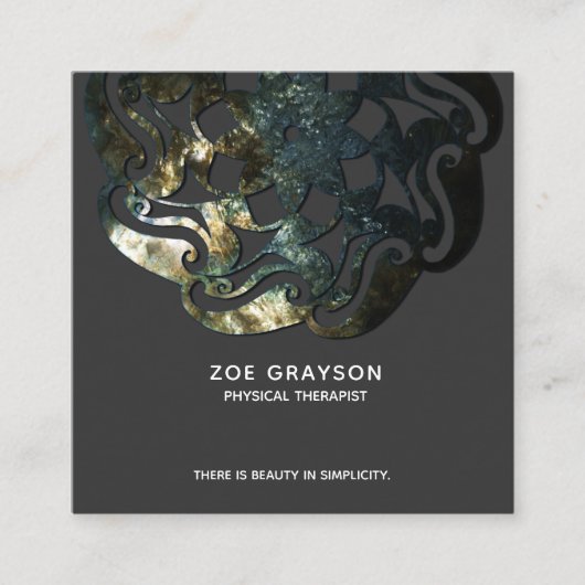 Inner Temple Mandala Vierkante Visitekaartje (Voorkant)