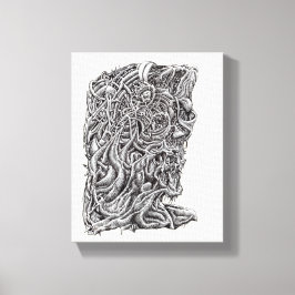 Innerbeastman, inkttekening canvas afdruk