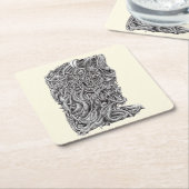 Innerbeastman, inkttekening kartonnen onderzetters (Schuin)