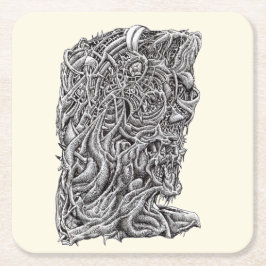 Innerbeastman, inkttekening kartonnen onderzetters