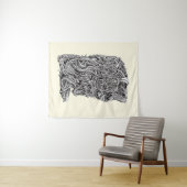 Innerbeastman, inkttekening wandkleed (In Situ (horizontaal))