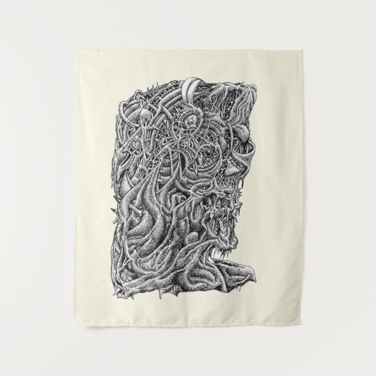 Innerbeastman, inkttekening wandkleed (Voorkant)