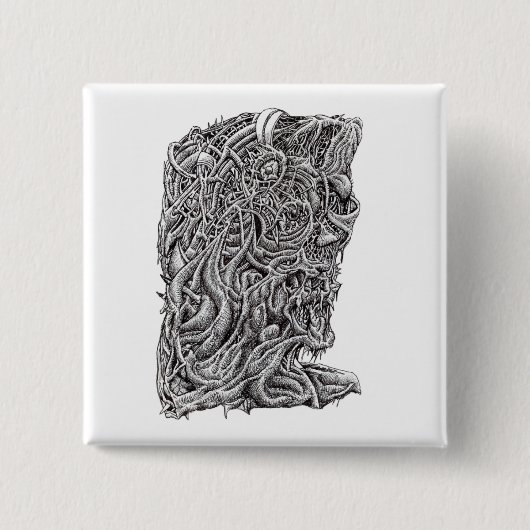 Innerbeastman Vierkante Button 5,1 Cm (Voorkant)