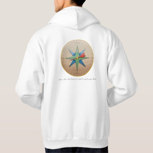 Innerer Kompass Hoodie Pullover (Achterkant)