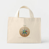 Innerer Kompass Stoffbeutel Stofftasche Mini Tote Bag (Voorkant)