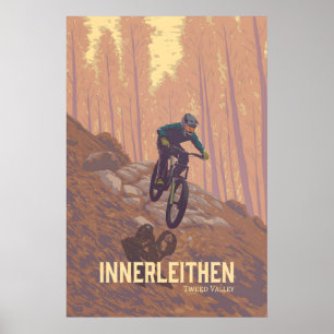 Innerleithen Mountainbike Reisposter Poster