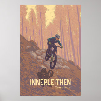 Innerleithen Mountainbike Reisposter Poster