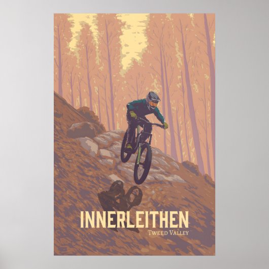 Innerleithen Mountainbike Reisposter Poster (Voorkant)