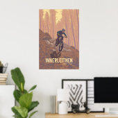 Innerleithen Mountainbike Reisposter Poster (Thuiskantoor)