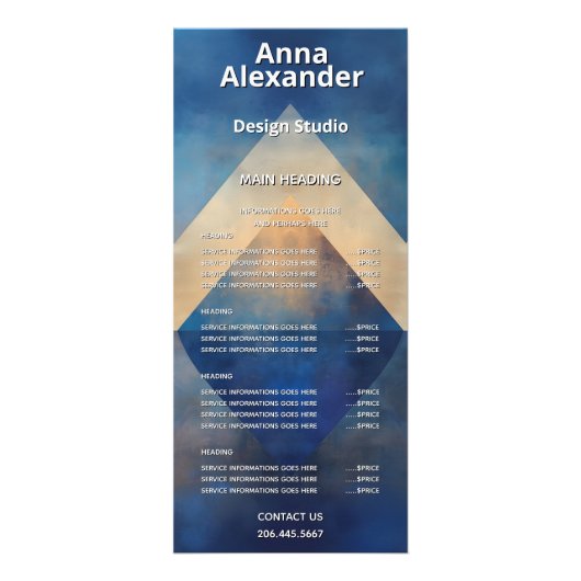 Innerlijke Afstemming | Minimaal Design Reclamekaart (Voorkant)