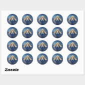 Innerlijke Afstemming | Minimaal Design Ronde Sticker (Vel)