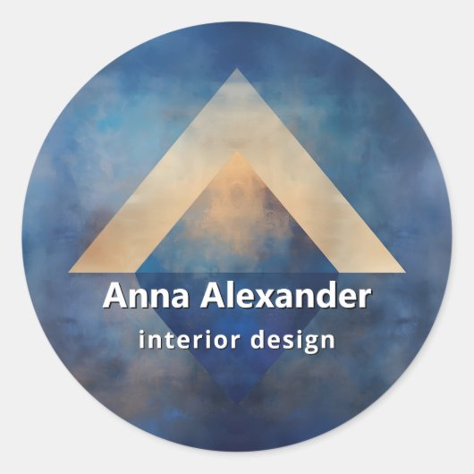 Innerlijke Afstemming | Minimaal Design Ronde Sticker (Voorkant)