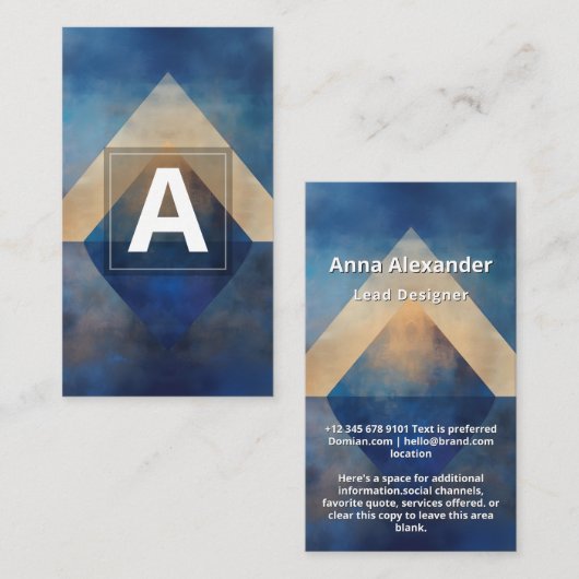 Innerlijke Afstemming | Minimaal Design Visitekaartje (Voorkant / Achterkant)