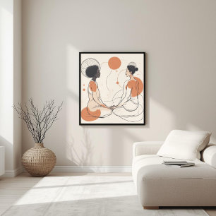 Innerlijke Afstemming – Vrouwelijke Energie Kunst  Poster