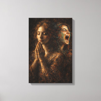 Innerlijke Dualiteit: Het Stille en het Geziene Ca Canvas Afdruk