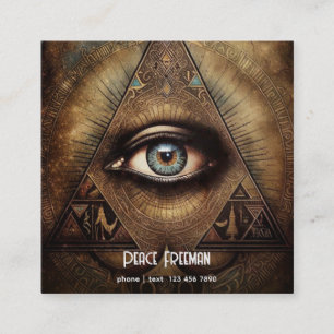 Innerlijke Oracle   Derde Oog Ontwerp Vierkante Visitekaartje