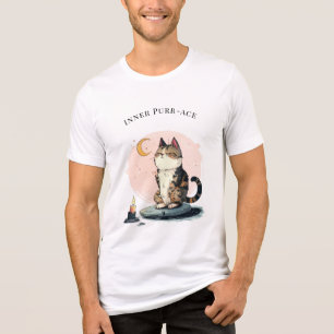 Innerlijke Purr-ace Kat Meditatie T-shirt