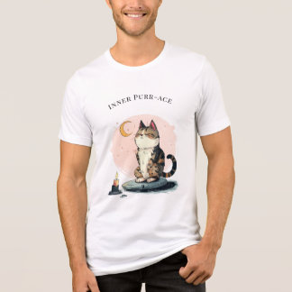 Innerlijke Purr-ace Kat Meditatie T-shirt