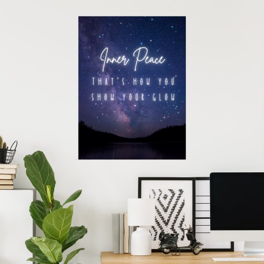 Innerlijke rust – Starry Glow Motivatie print (Thuiskantoor)