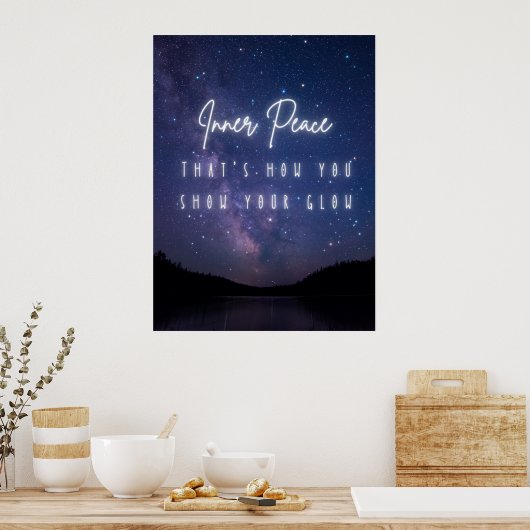 Innerlijke rust – Starry Glow Motivatie print (Keuken)