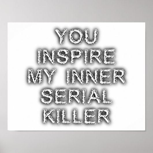 Innerlijke Seriemoordenaar Grappige Poster (Voorkant)
