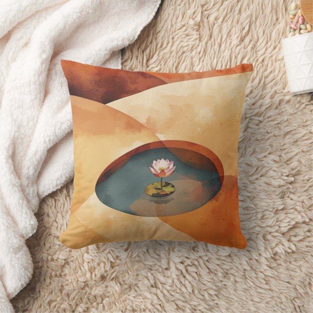 Innerlijke Stilte – Abstracte Lotus Meditatie Kuns Kussen (Deken)