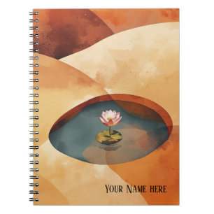 Innerlijke Stilte – Abstracte Lotus Meditatie Kuns Notitieboek