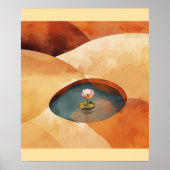 Innerlijke Stilte – Abstracte Lotus Meditatie Kuns Poster (Voorkant)