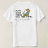 Innerlijke Vrede Begint Met Vier Woorden Groen T-shirt (Design achterkant)