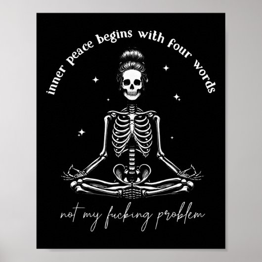 Innerlijke vrede begint met vier woorden, niet met poster (Voorkant)