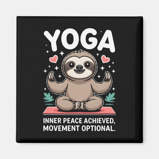 Innerlijke Vrede Bereikt Beweging Optionele Yoga L Magneet (Voorkant)