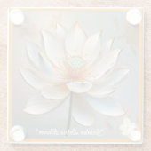 "Innerlijke vrede gevonden" Glazen Onderzetter (Achterkant)