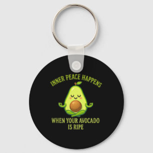 Innerlijke Vrede Komt Als Je Avocado Rijp Is Yoga Sleutelhanger