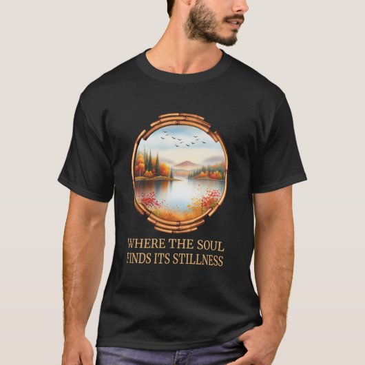 Innerlijke Vrede Mannen Zwart T-shirt (Voorkant)