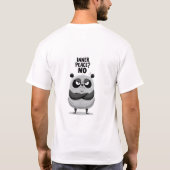 Innerlijke Vrede Nee Funny Grumpy Panda Karakter C T-shirt (Achterkant)