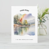 Innerlijke Vrede Positieve Affirmatie Kaart (Staand voorkant)