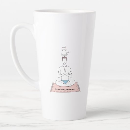 Innerlijke Vrede, Uitwendige Kat Latte Mok (Links)
