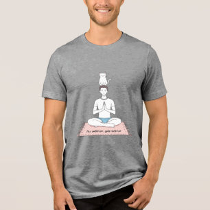 Innerlijke Vrede, Uitwendige Kat Tri-Blend Shirt