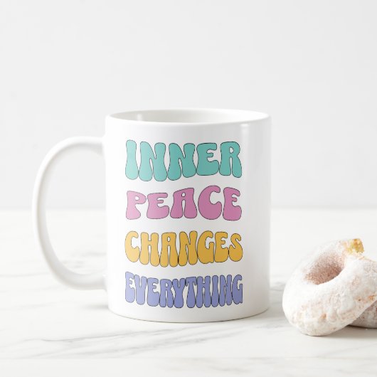 Innerlijke Vrede Verandert Alles Koffiemok (Met donut)