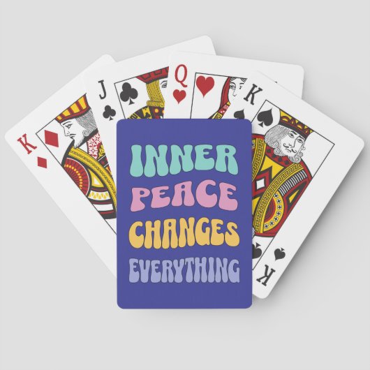Innerlijke Vrede Verandert Alles Pokerkaarten (Achterkant)