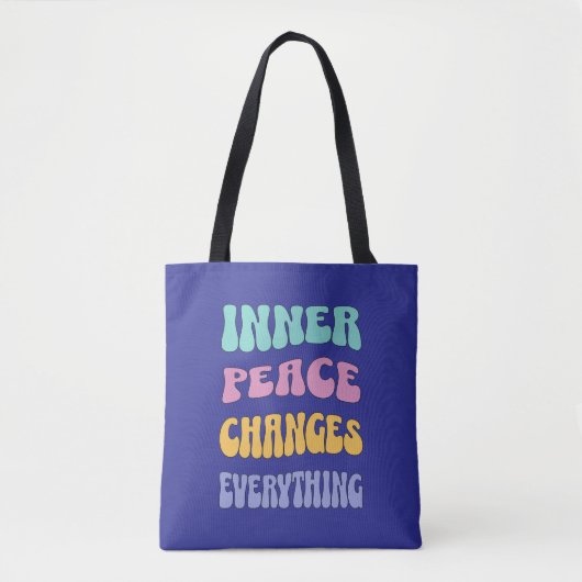Innerlijke Vrede Verandert Alles Tote Bag (Voorkant)