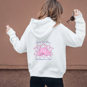 Innerlijke vrede vinden Een Asana tegelijk Pink Lo Hoodie