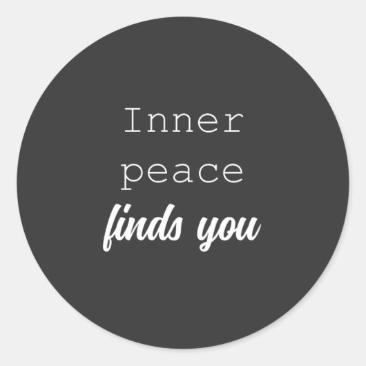 Innerlijke vrede vindt jou | Serene Mindful Living Ronde Sticker (Voorkant)