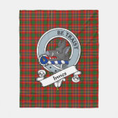 Innes Clan Badge Tartan Pset Fleece Deken (Voorkant)
