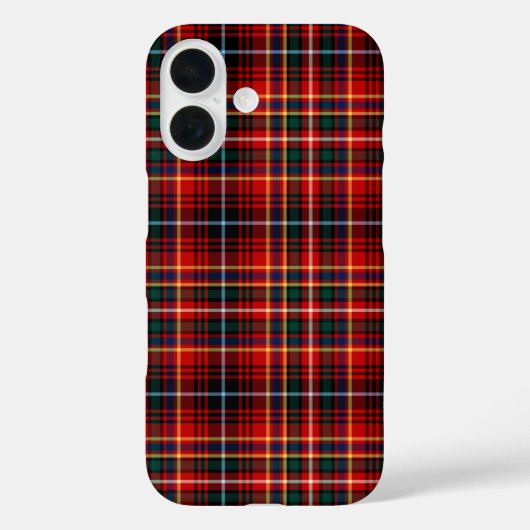 Innes Clan Bright Red Tartan Case-Mate iPhone Case (Achterkant)