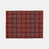 Innes Clan Bright Red Tartan Fleece Deken (Voorkant (Horizontaal))